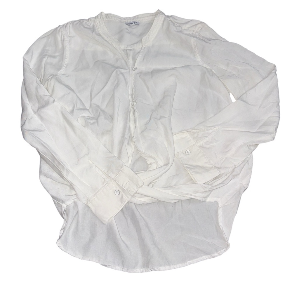 Splendid White High-Low Button Down Shirt - Size Large